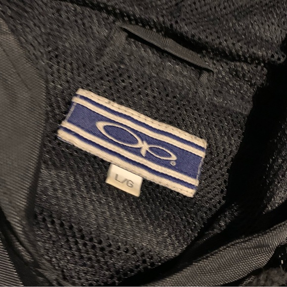 Vintage Ocean Pacific Anorak Windbreaker Jacket Large Black Logo Nylon - Picture 10 of 13